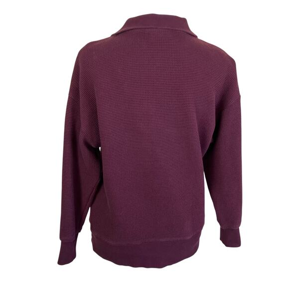 Negative Underwear Sz S Waffle Knit Pullover in Garnet Luxorious Loungewear - Picture 10 of 16